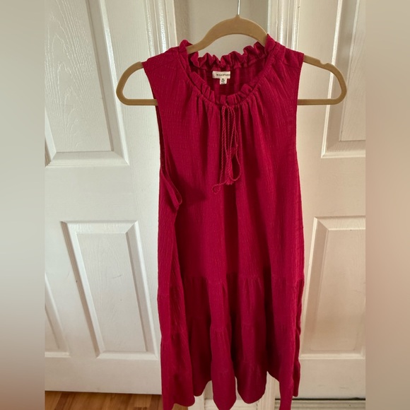 Max Studio Fuchsia Ruffled Blouse - Picture 3 of 4